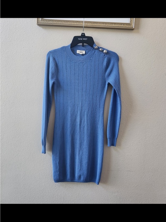 L'AGENCE Dresses & Skirts - L'AGENCE Minette Long Sleeve Knit Dress in Dark Cote D'Azue blue size XS